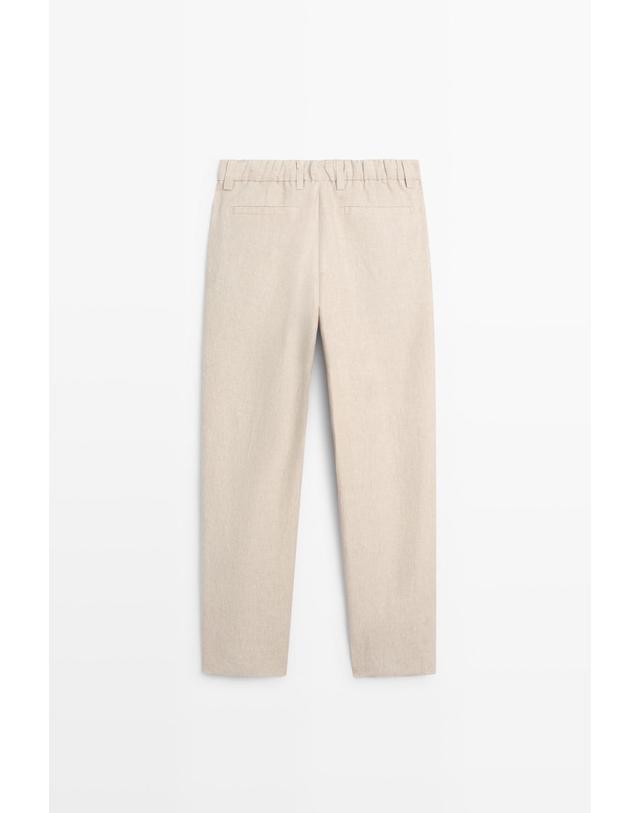 마시모두띠 마시모두띠 100% 린넨 와이드 팬츠 2865/390 BEIGE 베이지 착용컷