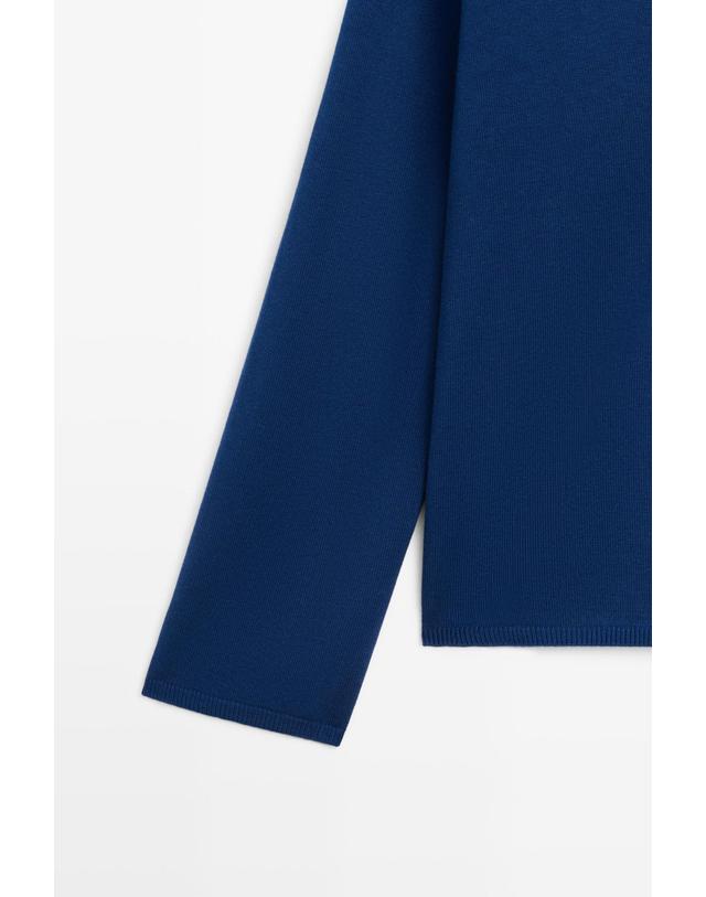 마시모두띠 마시모두띠 스트라이프 브이넥 니트 스웨터 5606/527 NAVY BLUE 네이비 착용컷