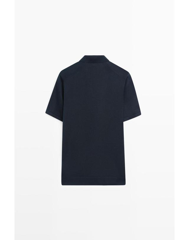 마시모두띠 마시모두띠 아가일 니트 반팔 폴로 스웨터 1305/210 NAVY BLUE 네이비 착용컷