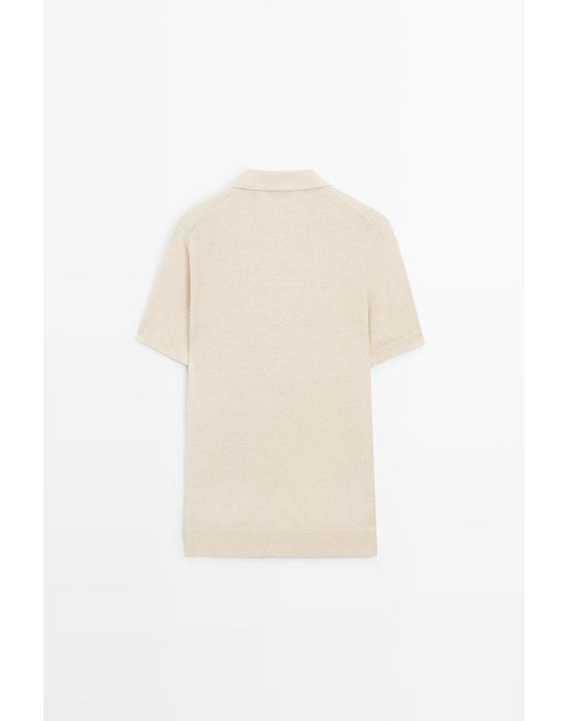 마시모두띠 마시모두띠 코튼 린넨 혼방 반팔 폴로셔츠 1341/219 BEIGE 베이지 착용컷