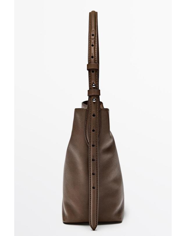 마시모두띠 마시모두띠 나파 레더 미니 버킷백 6948/654 LEATHER 초콜릿 착용컷