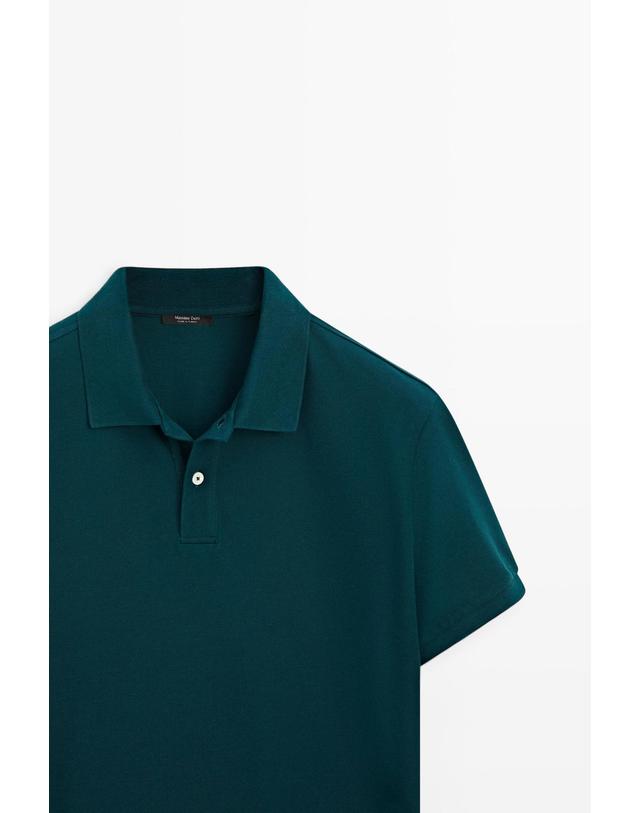마시모두띠 마시모두띠 마이크로 텍스처 코튼 피케 반팔 폴로셔츠 0766/196 GREENISH BLUE 그린 착용컷
