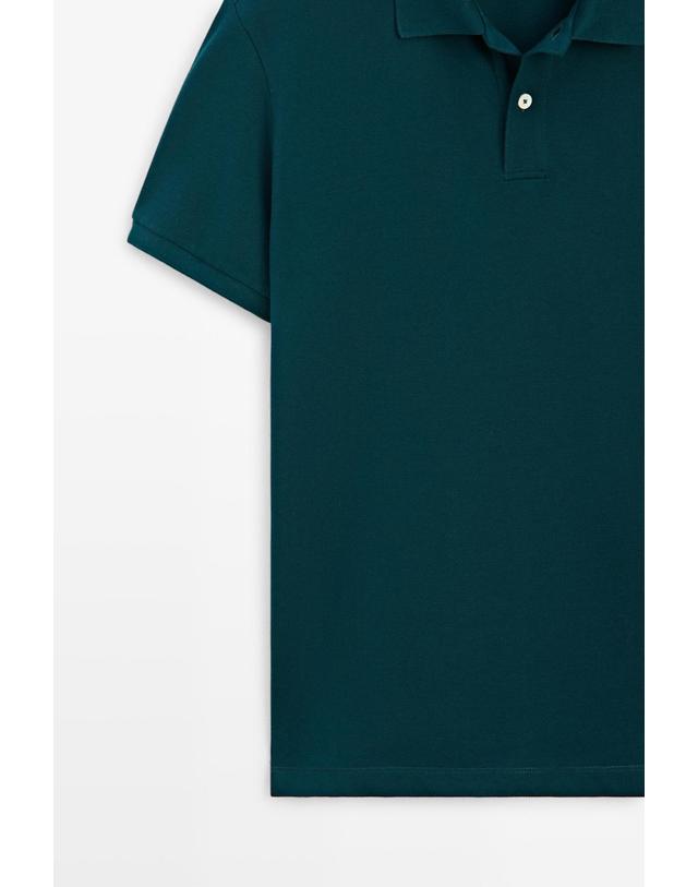 마시모두띠 마시모두띠 마이크로 텍스처 코튼 피케 반팔 폴로셔츠 0766/196 GREENISH BLUE 그린 착용컷