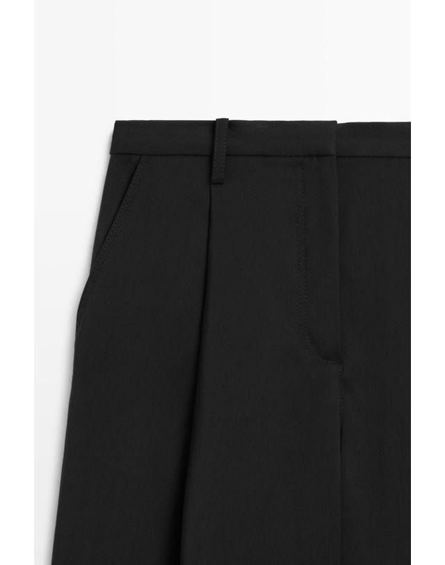 마시모두띠 마시모두띠 플루이드 크롭 와이드 팬츠 5014/714 BLACK 블랙 착용컷