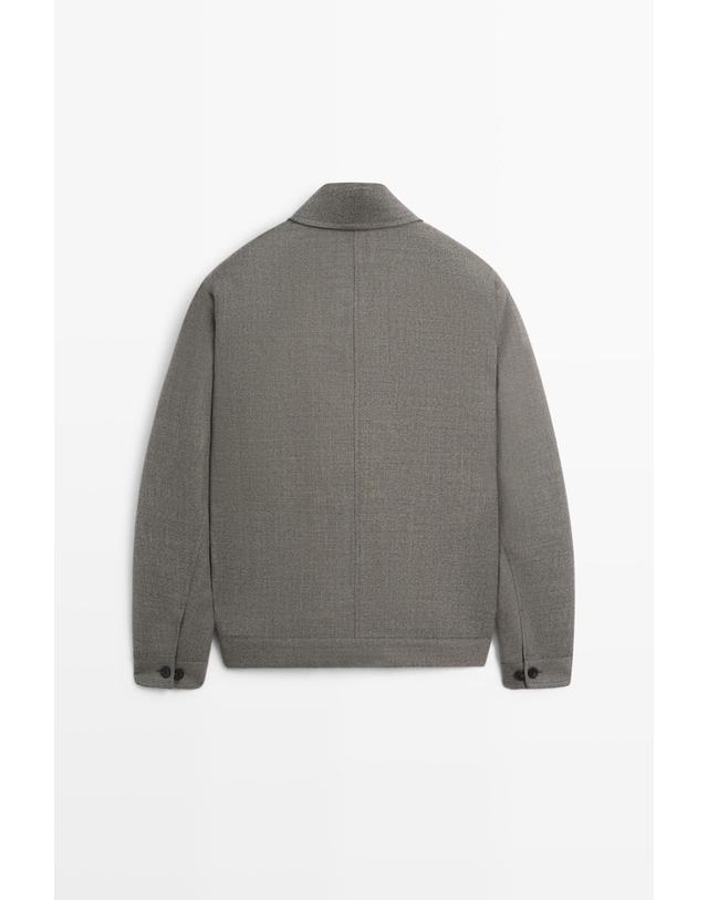 마시모두띠 마시모두띠 100% 울 스트럭처 재킷 2616/382 GREYISH GREEN 그레이 착용컷
