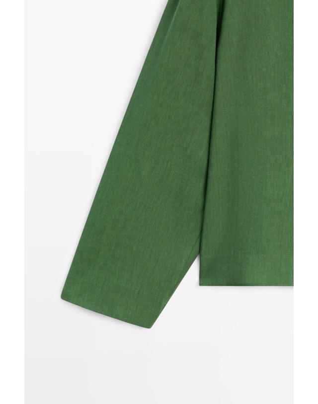 마시모두띠 마시모두띠 플루이드 토탈 룩 오버셔츠 자켓 6004/756 BLUISH GREEN 그린 착용컷