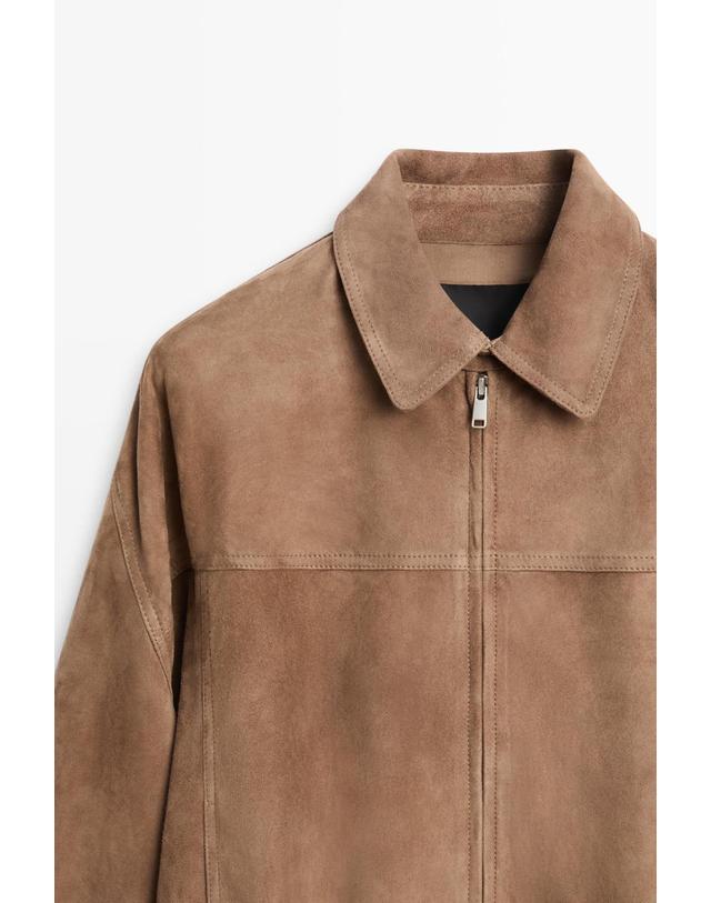마시모두띠 마시모두띠 스웨이드 봄버 자켓 4751/452 TAUPE GREY 베이지 착용컷