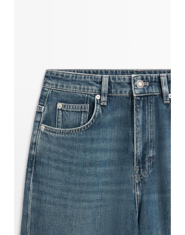 마시모두띠 마시모두띠 릴렉스핏 와이드 청바지 5010/810 MEDIUM BLUE 블루 착용컷