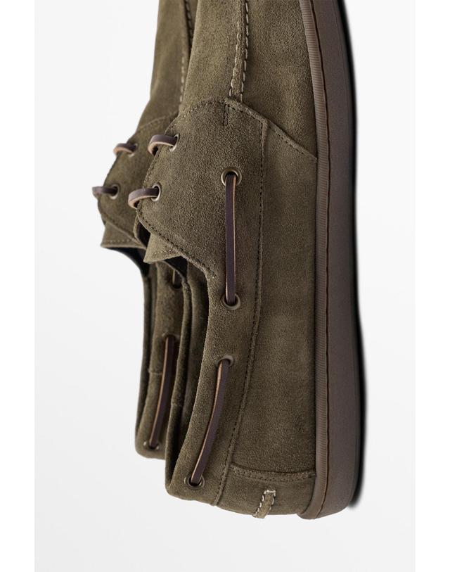 마시모두띠 마시모두띠 소프트 레더 보트 슈즈 2209/850 KHAKI 카키 착용컷