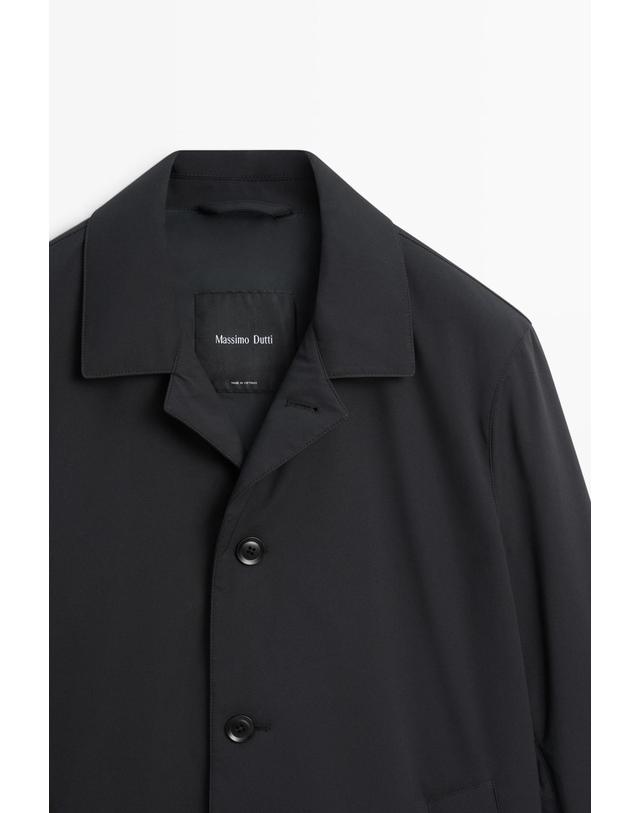 마시모두띠 마시모두띠 칼라 디테일 트렌치 코트 3242/407 DARK NAVY 네이비 착용컷