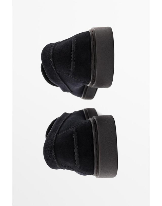 마시모두띠 마시모두띠 스플릿 스웨이드 레더 로퍼 2400/850 DARK BLUE 네이비 착용컷