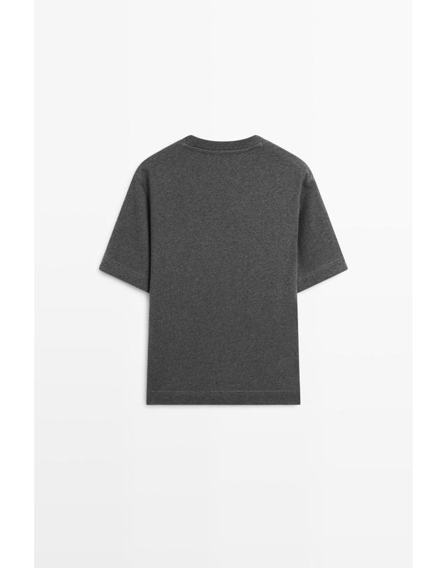 마시모두띠 마시모두띠 포켓 디테일 라운드넥 반팔 티셔츠 6206/108 MEDIUM GREY 그레이 착용컷