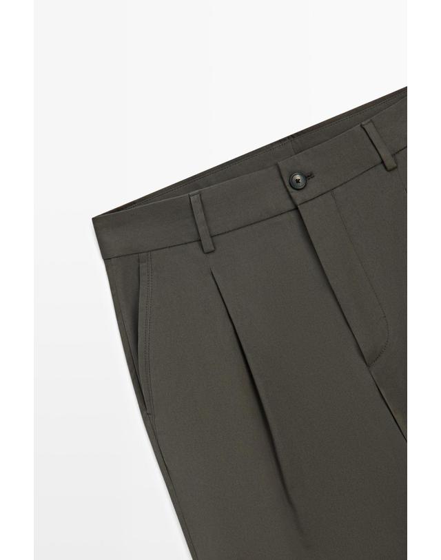 마시모두띠 마시모두띠 릴렉스핏 다트 와이드 팬츠 0174/005 KHAKI 카키 착용컷