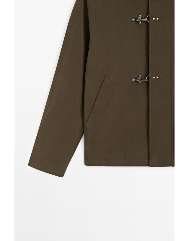 마시모두띠 마시모두띠 레더 칼라 디테일 블루종 자켓 3237/403 DARK KHAKI 카키 착용컷