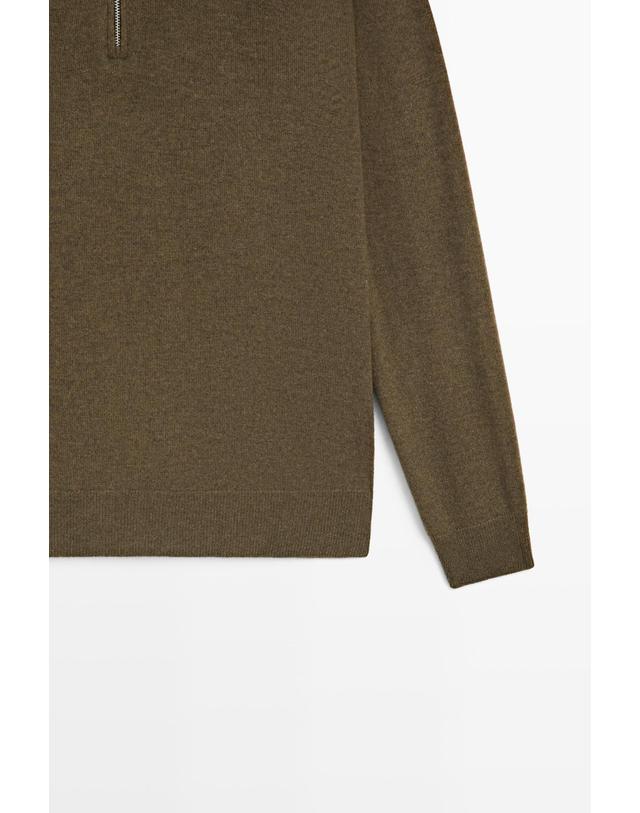 마시모두띠 마시모두띠 하프집업 니트 스웨터 1362/229 SEA GREEN 카키 착용컷