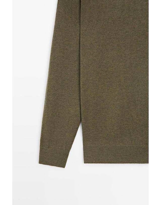마시모두띠 마시모두띠 울 혼방 라운드넥 니트 스웨터 1360/229 SEA GREEN 카키 착용컷