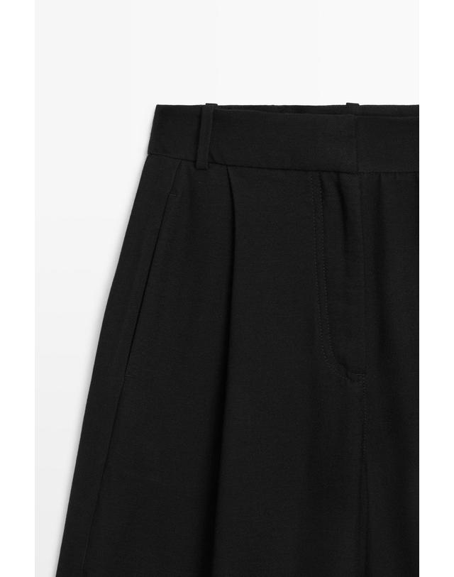 마시모두띠 마시모두띠 플리츠 배럴핏 와이드 팬츠 5007/708 BLACK 블랙 착용컷