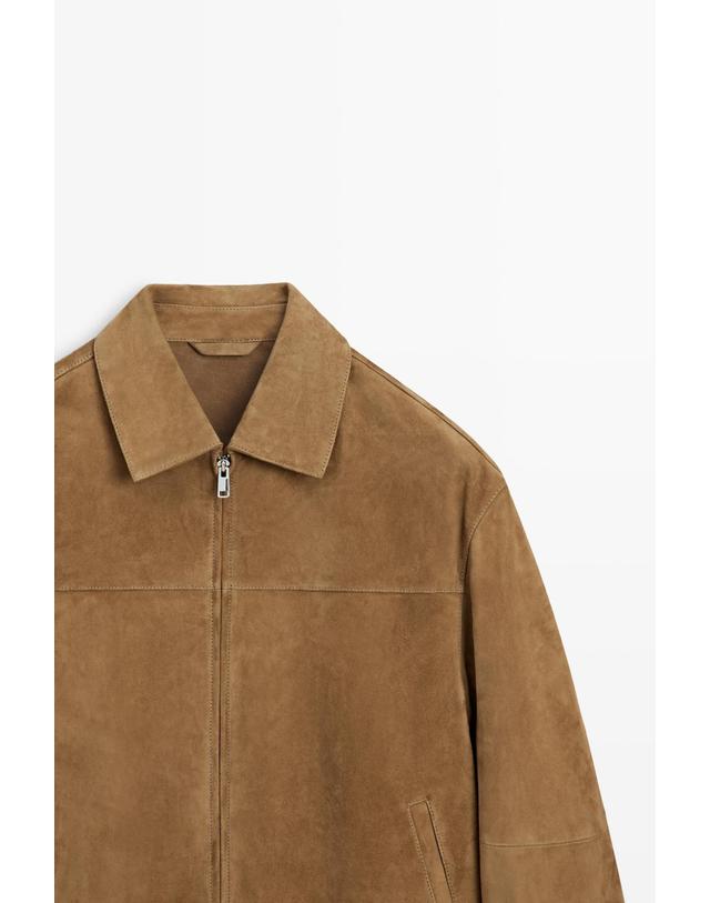 마시모두띠 마시모두띠 스웨이드 레더 블루종 재킷 3437/456 LIGHT BEIGE 카멜 착용컷