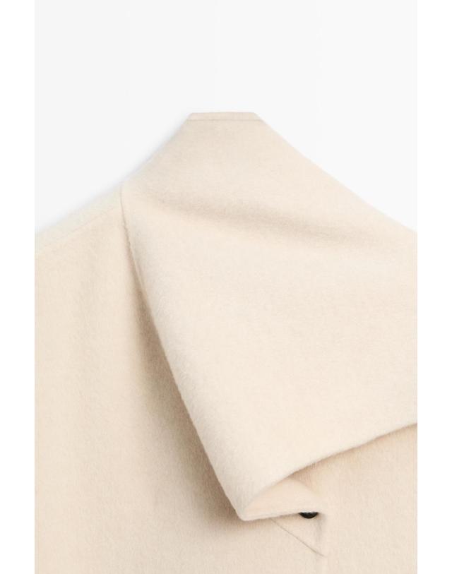 마시모두띠 마시모두띠 스카프 디테일 울 숏 코트 6408/712 OFF WHITE 아이보리 착용컷