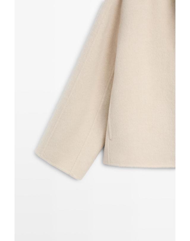 마시모두띠 마시모두띠 스카프 디테일 울 숏 코트 6408/712 OFF WHITE 아이보리 착용컷