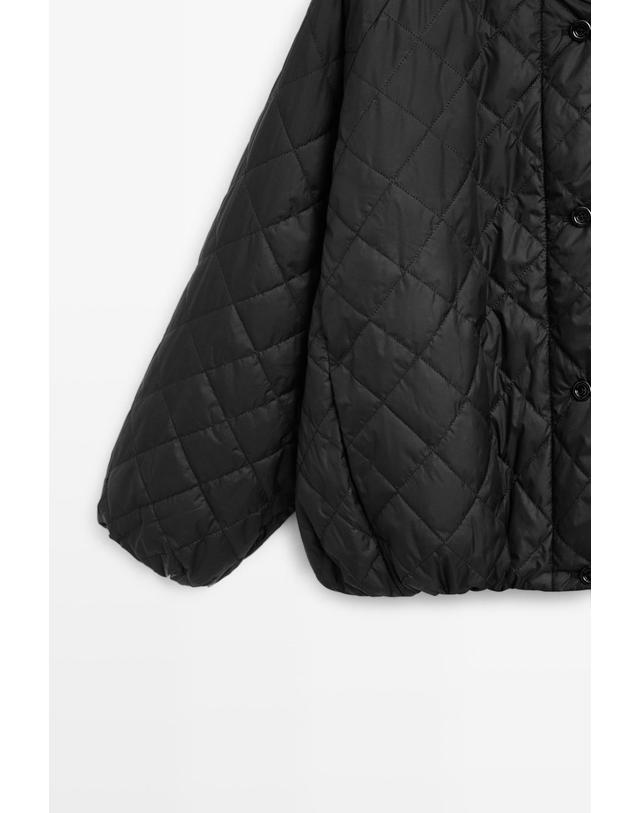 마시모두띠 마시모두띠 하이넥 퀼팅 봄버 자켓 6796/369 BLACK 블랙 착용컷