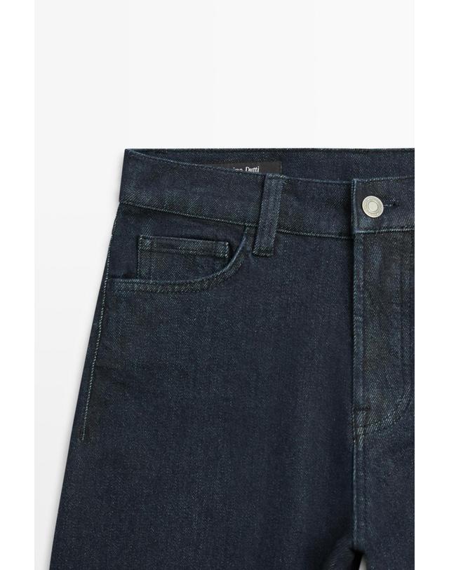 마시모두띠 마시모두띠 턴업 헴 크롭 청바지 5068/868 DARK BLUE 네이비 착용컷