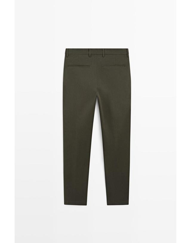 마시모두띠 마시모두띠 슬림핏 코튼 블렌드 팬츠 0102/001 KHAKI 카키 착용컷