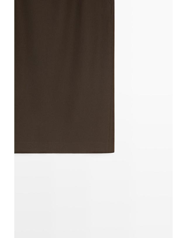 마시모두띠 마시모두띠 울 블렌드 스트레이트 미디 스커트 5295/512 BROWN 초콜릿 착용컷