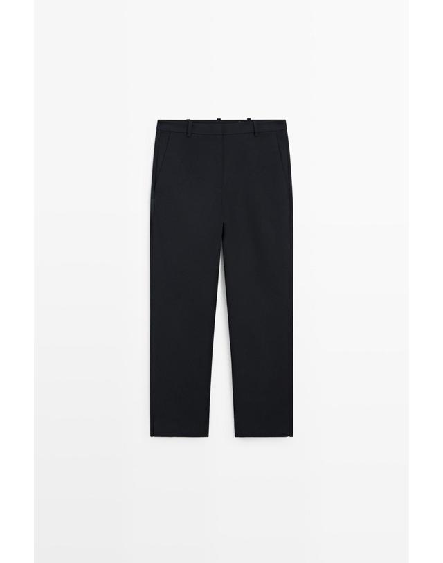 마시모두띠 마시모두띠 스트레이트 스트레치 팬츠 5044/507 NAVY BLUE 네이비 착용컷