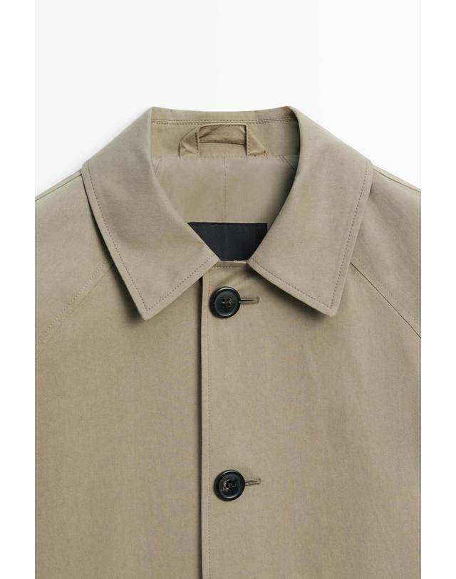 마시모두띠 마시모두띠 오버사이즈 순면 롱 트렌치 코트 3253/415 MOLE BROWN 카키 착용컷