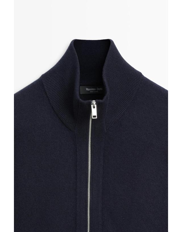마시모두띠 마시모두띠 울 혼방 집업 니트 가디건 1408/226 NAVY BLUE 네이비 착용컷