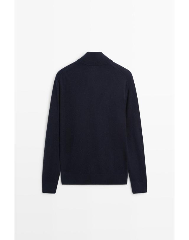 마시모두띠 마시모두띠 울 혼방 집업 니트 가디건 1408/226 NAVY BLUE 네이비 착용컷