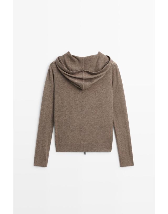 마시모두띠 마시모두띠 아가일 체크 후드 집업 니트 가디건 5908/528 TAUPE GREY 그레이 착용컷