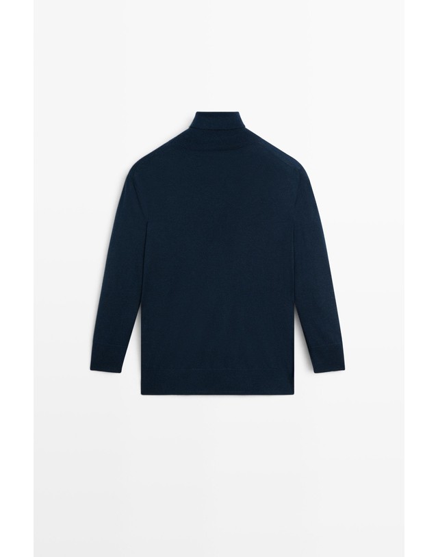 마시모두띠 마시모두띠 울 블렌드 터틀넥 니트 스웨터 5696/579 NAVY BLUE 네이비 착용컷