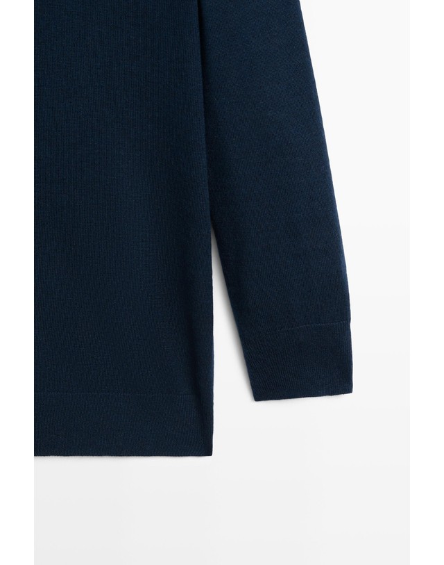마시모두띠 마시모두띠 울 블렌드 터틀넥 니트 스웨터 5696/579 NAVY BLUE 네이비 착용컷
