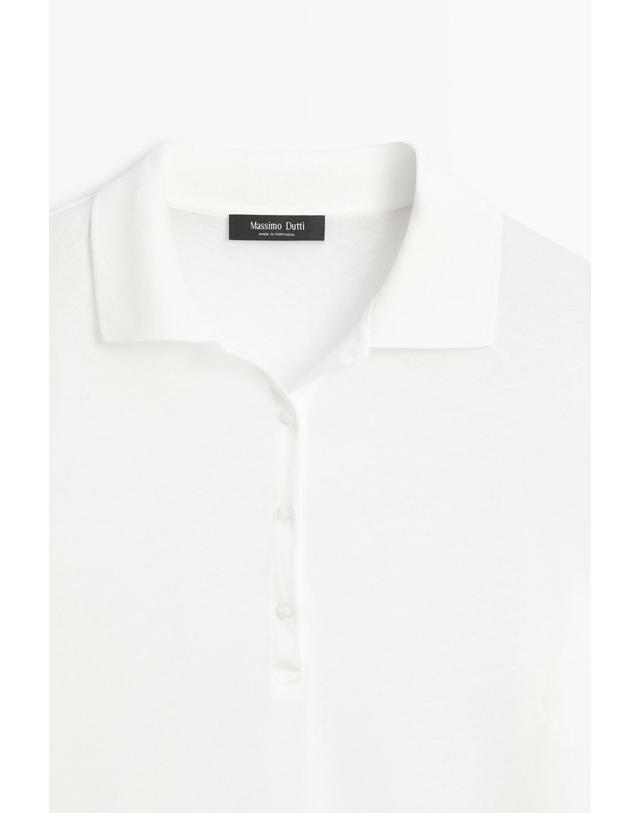 마시모두띠 마시모두띠 코튼 100% 폴로 긴팔 티셔츠 6204/115 OFF WHITE 아이보리 착용컷