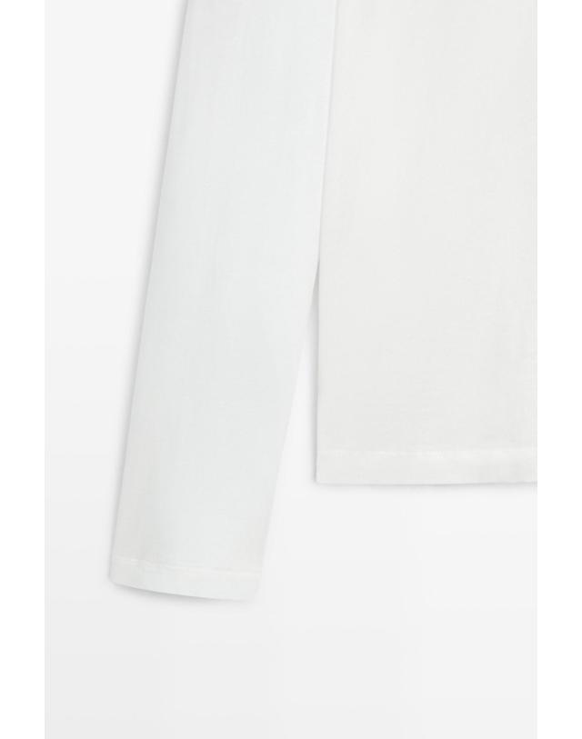 마시모두띠 마시모두띠 코튼 100% 폴로 긴팔 티셔츠 6204/115 OFF WHITE 아이보리 착용컷