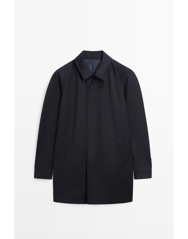 마시모두띠 마시모두띠 울 100% 싱글 트렌치 코트 3682/582 NAVY BLUE 네이비 착용컷