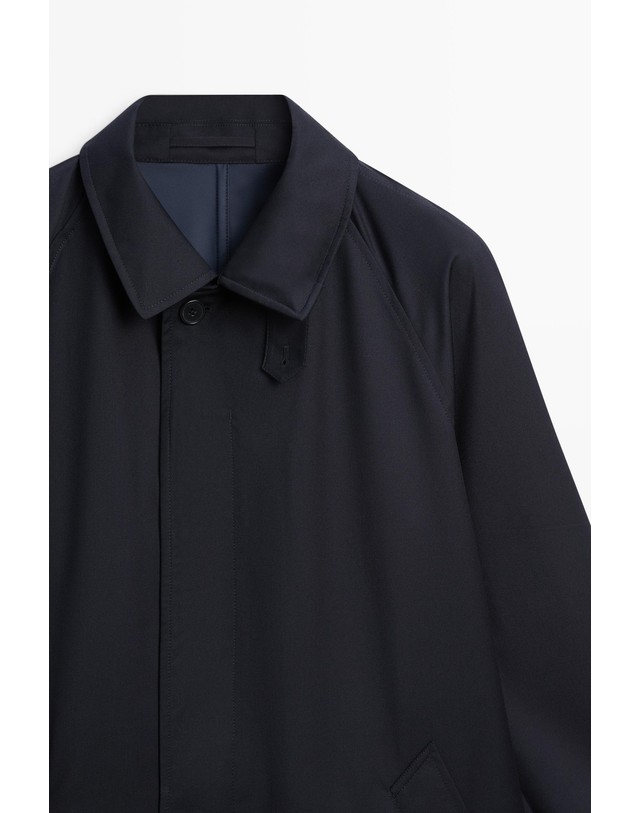 마시모두띠 마시모두띠 울 100% 싱글 트렌치 코트 3682/582 NAVY BLUE 네이비 착용컷