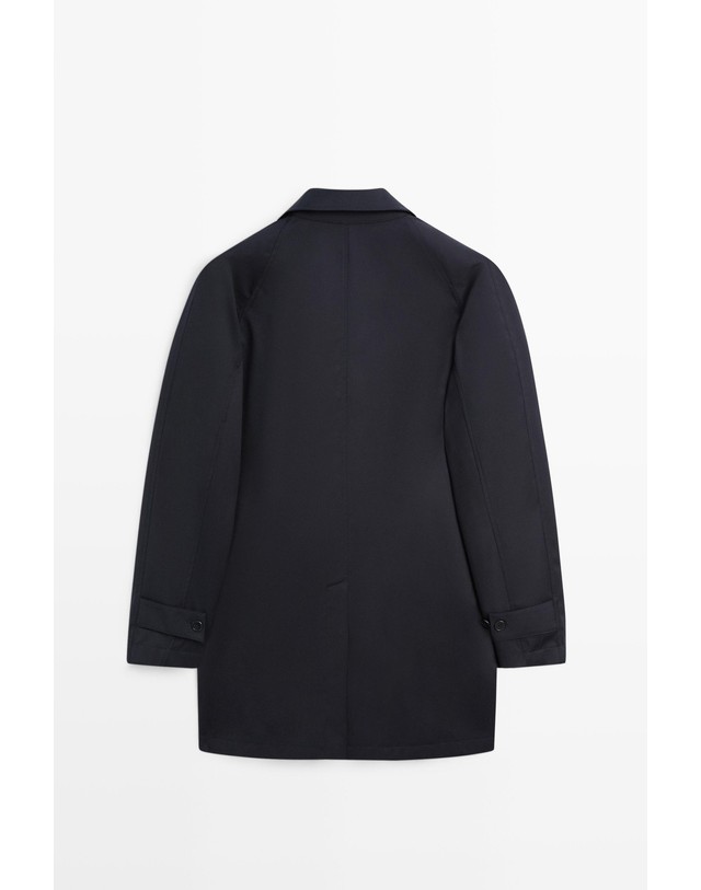 마시모두띠 마시모두띠 울 100% 싱글 트렌치 코트 3682/582 NAVY BLUE 네이비 착용컷