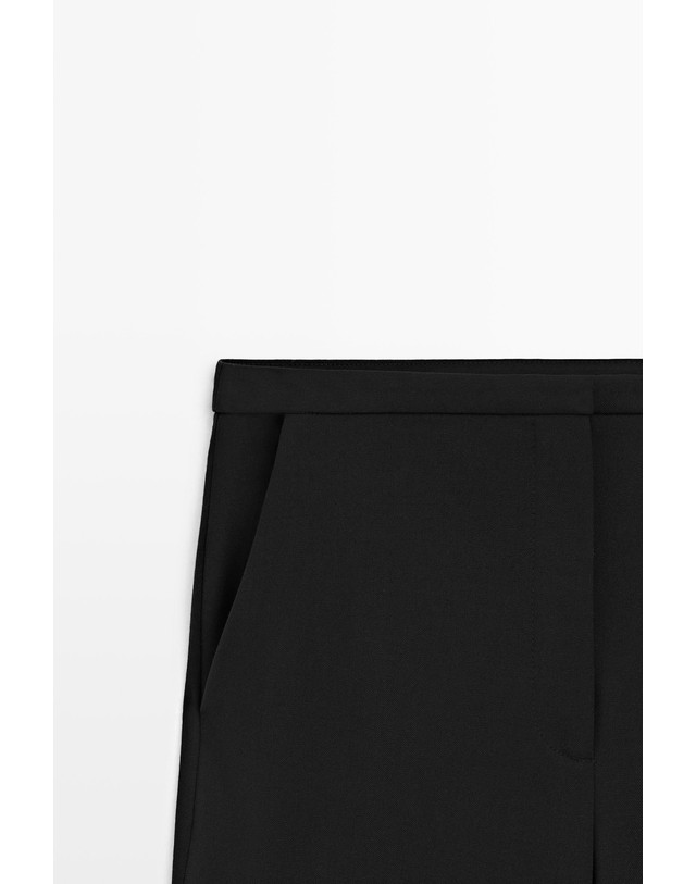 마시모두띠 마시모두띠 울 블렌드 슬랙스 팬츠 5036/671 BLACK 블랙 착용컷