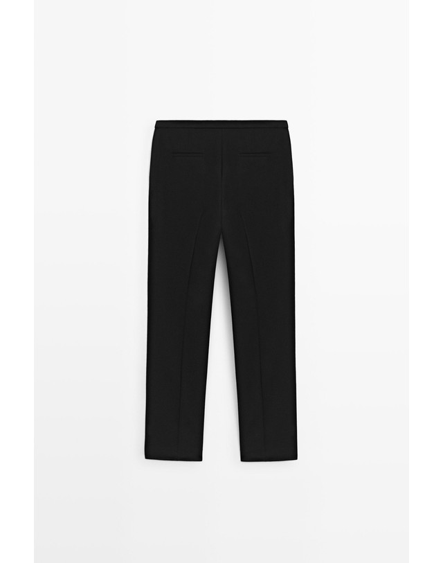 마시모두띠 마시모두띠 울 블렌드 슬랙스 팬츠 5036/671 BLACK 블랙 착용컷