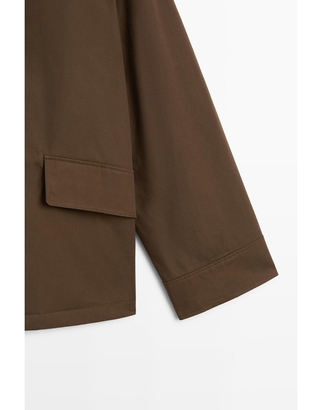 마시모두띠 마시모두띠 왁스 코듀로이 칼라 하이넥 자켓 6707/448 DARK KHAKI 카키 착용컷