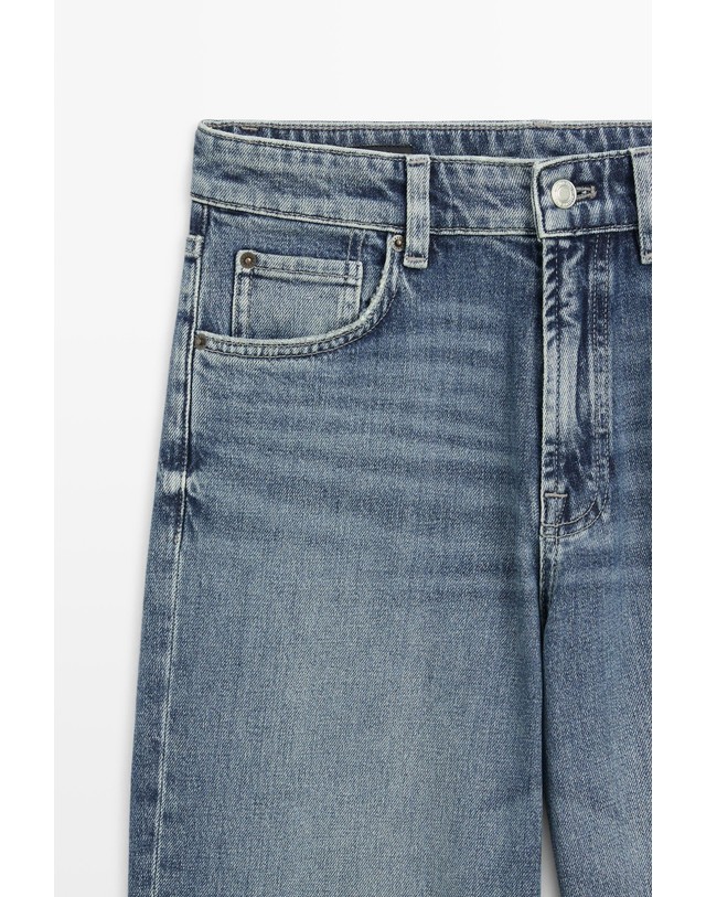 마시모두띠 마시모두띠 하이라이즈 크롭 스트레이트 청바지 5050/850 LIGHT BLUE 블루 착용컷