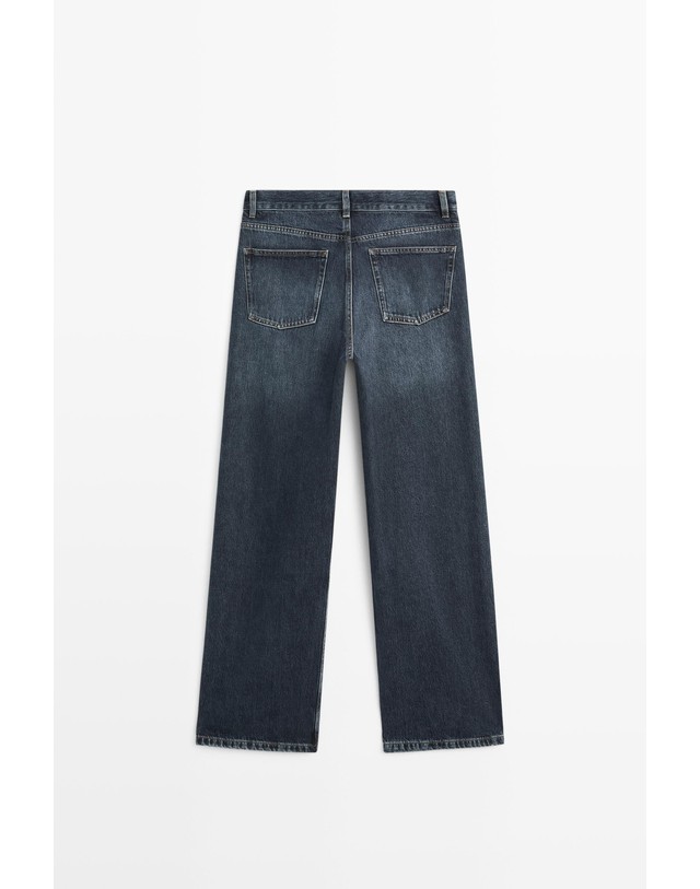마시모두띠 마시모두띠 하이웨이스트 와이드핏 청바지 5040/840 MEDIUM BLUE 네이비 착용컷