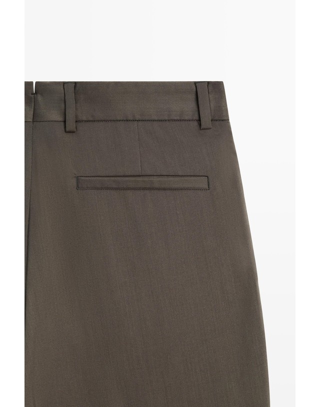 마시모두띠 마시모두띠 릴렉스핏 다트 울 팬츠 0179/016 GREYISH GREEN 카키 착용컷