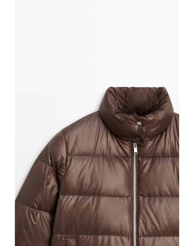 마시모두띠 마시모두띠 스탠드 칼라 다운 패딩 자켓 6789/789 BROWN MARL 브라운 착용컷