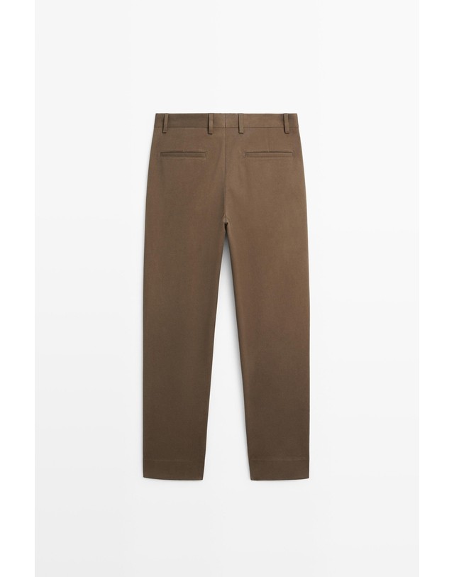 마시모두띠 마시모두띠 코튼 혼방 다트 슬랙스 팬츠 3701/525 MEDIUM CAMEL 카멜 착용컷