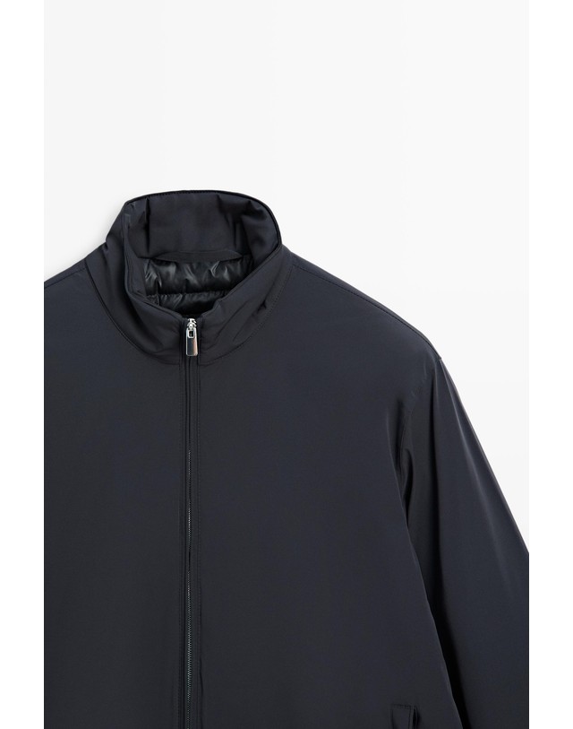 마시모두띠 마시모두띠 퀄팅 경량 다운 봄버 재킷 3266/425 LIGHT BLUE 네이비 착용컷