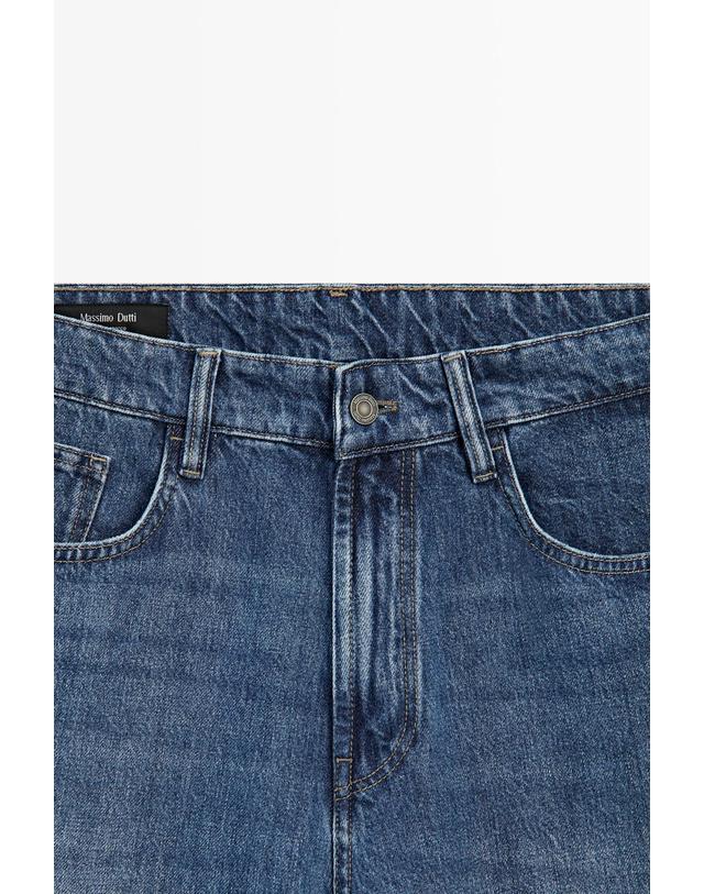 마시모두띠 마시모두띠 배럴핏 크롭 데님 청바지 0509/101 BLUE 블루 착용컷